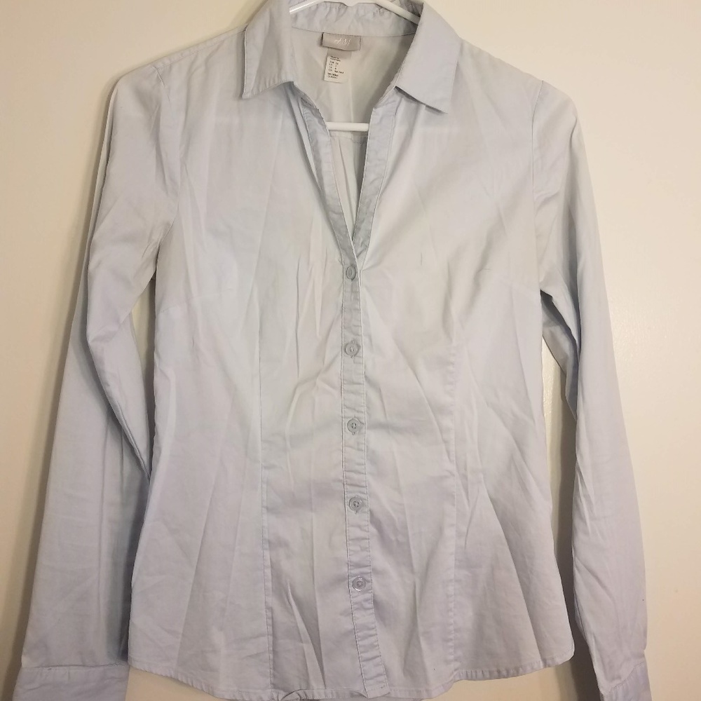 Light blue button down